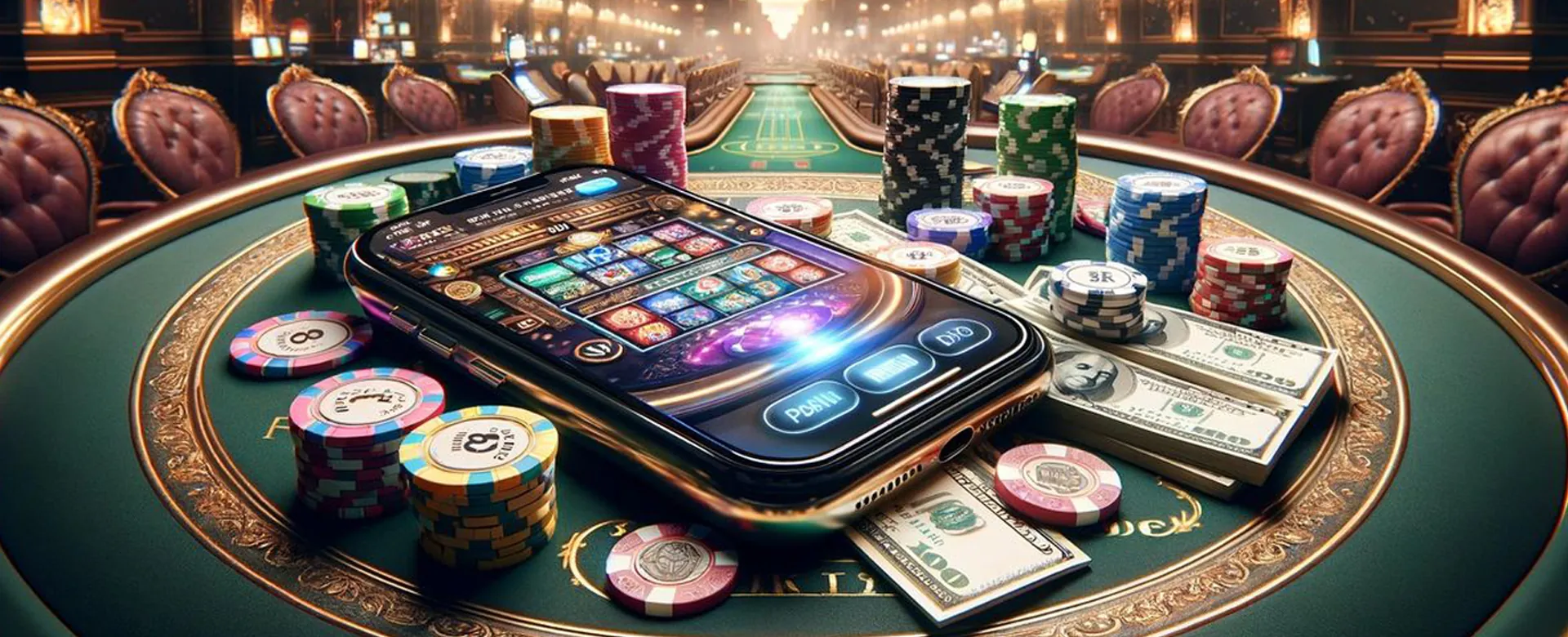 OKPLAY Poker Table with Chips and Cards